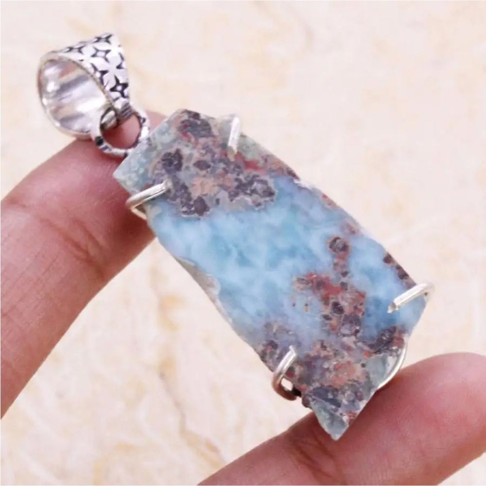 Rare Larimar gemstone pendants - Picture 3 of 3